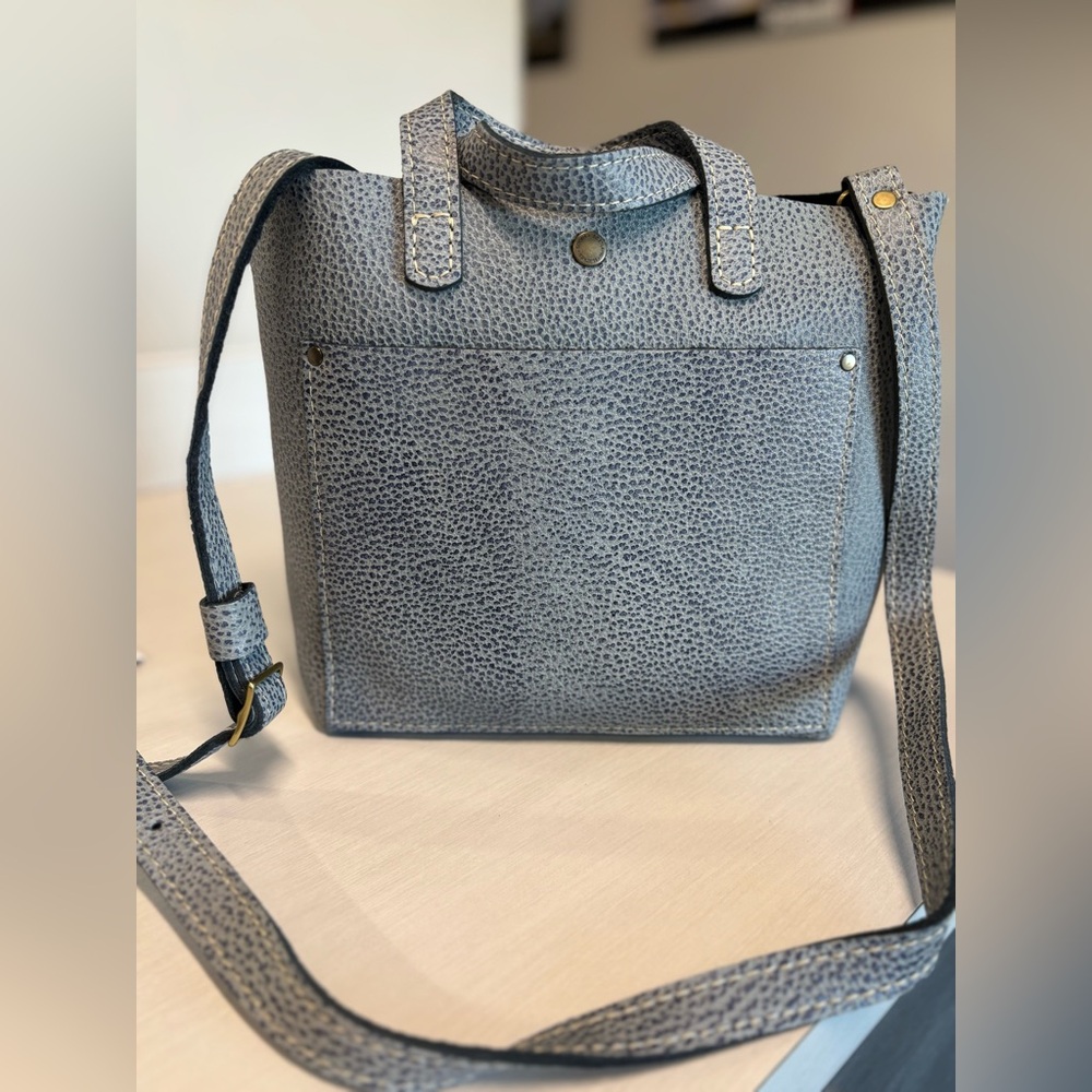 Fog Gray Mini Zip Crossbody Portland Leather (PLG) NWOT